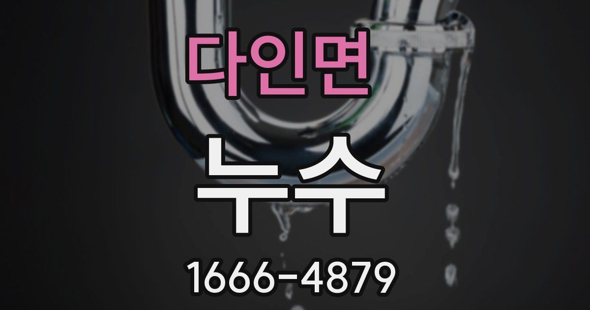 다인면 누수