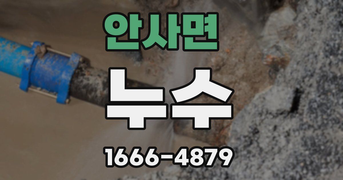 안사면 누수