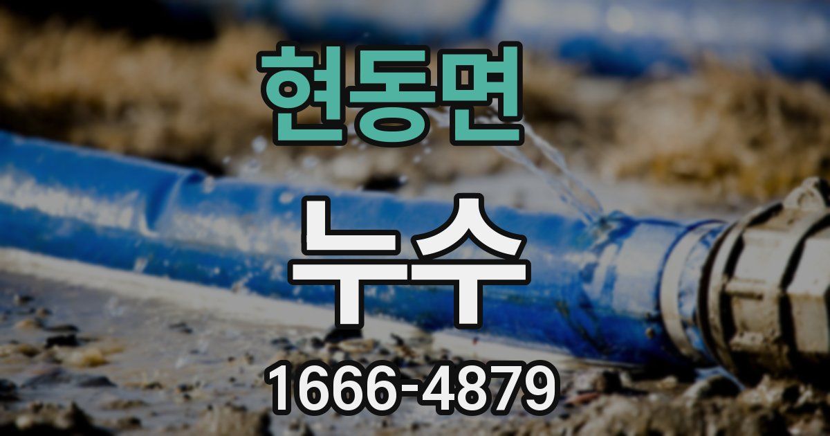 현동면 누수
