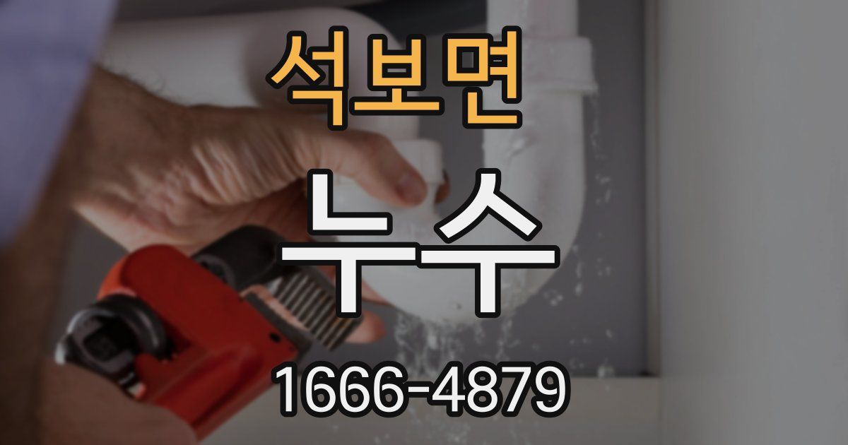석보면 누수