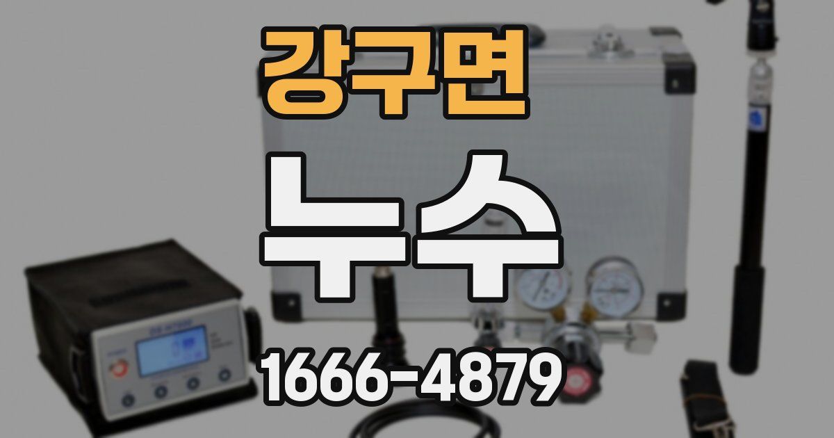강구면 누수