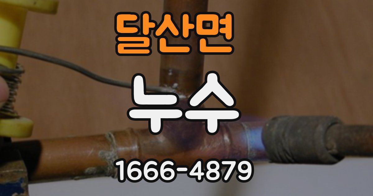 달산면 누수