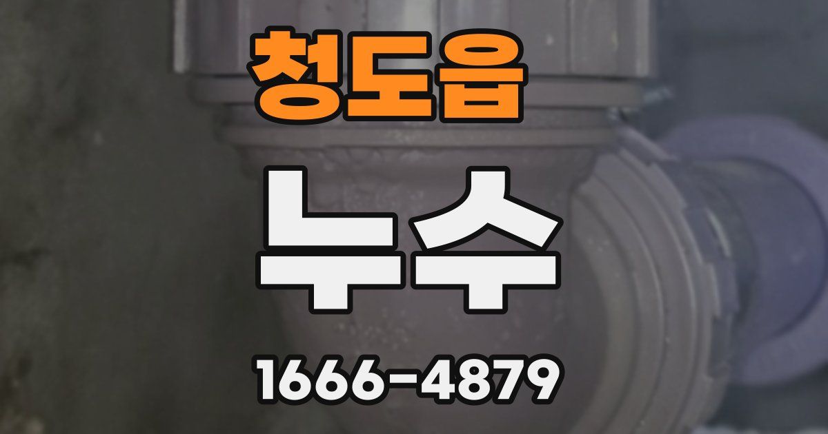 청도읍 누수