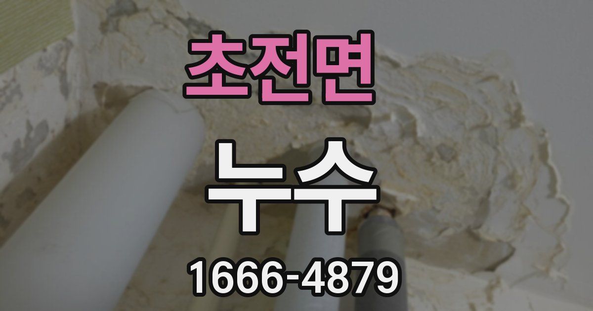초전면 누수