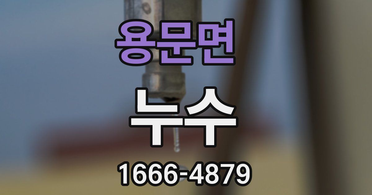 용문면 누수