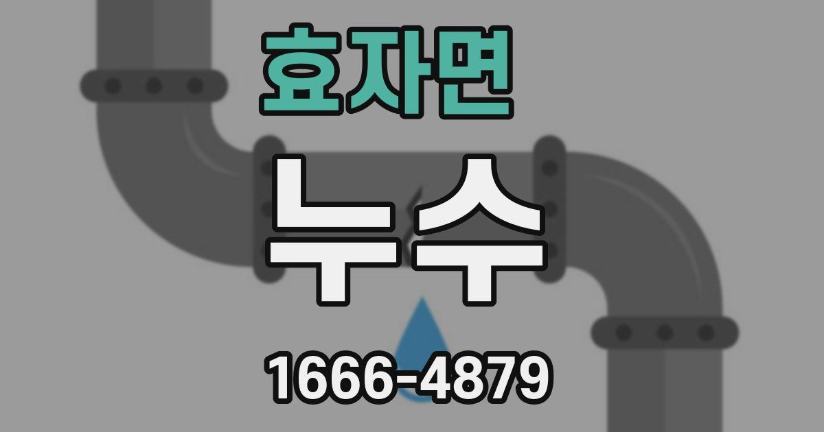효자면 누수