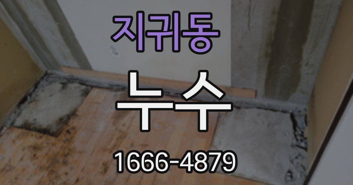 지귀동 누수