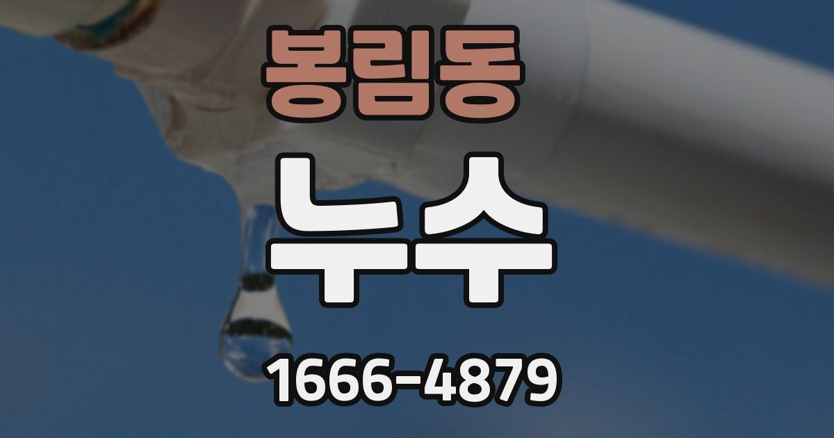 봉림동 누수