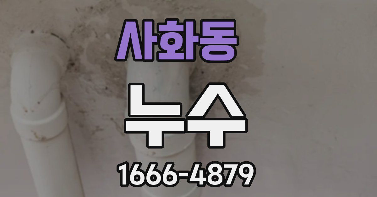 사화동 누수