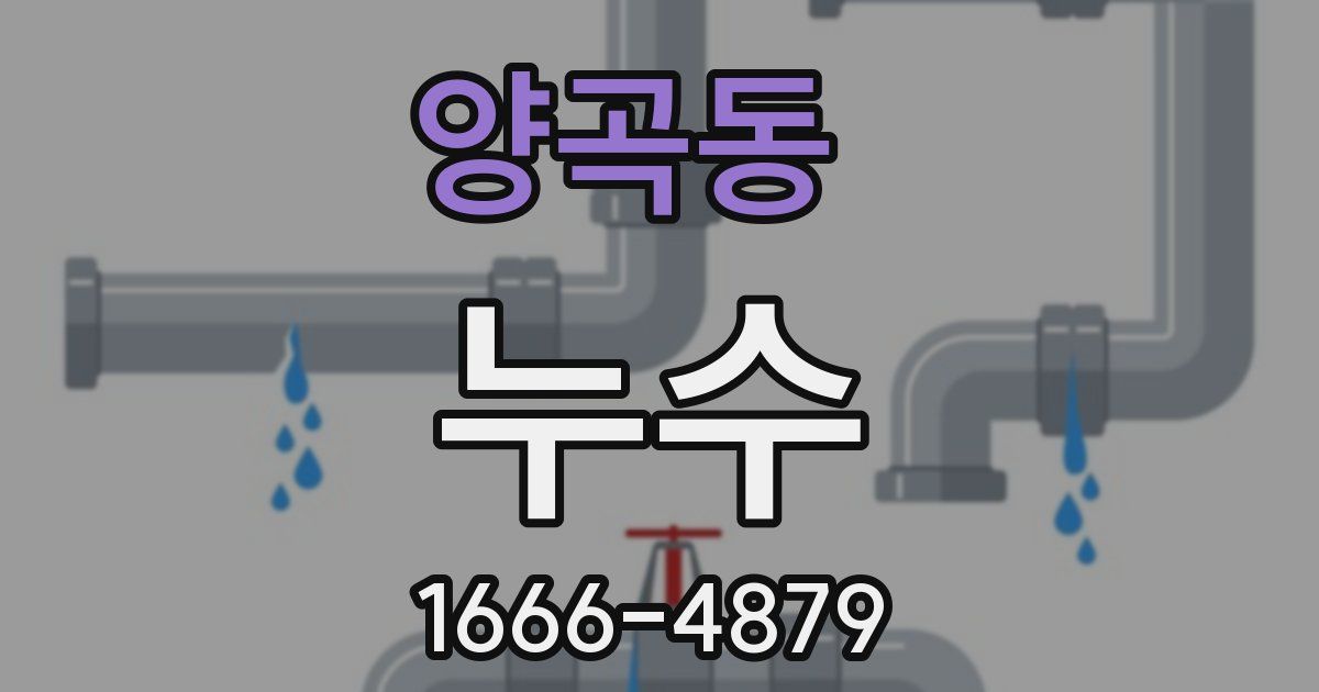 양곡동 누수
