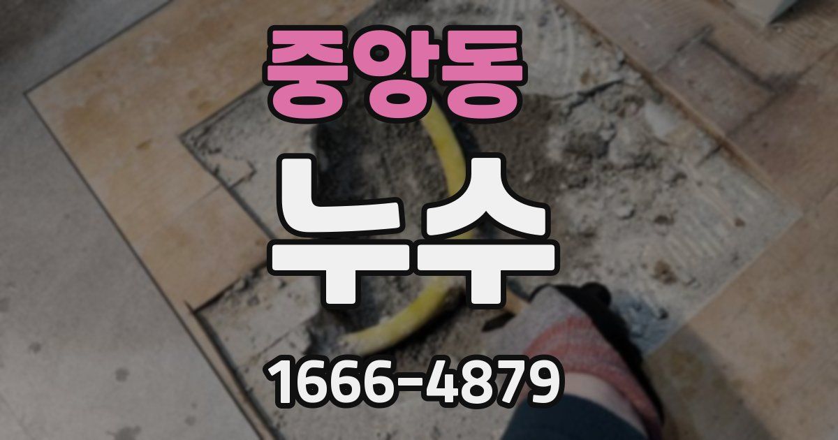 중앙동 누수