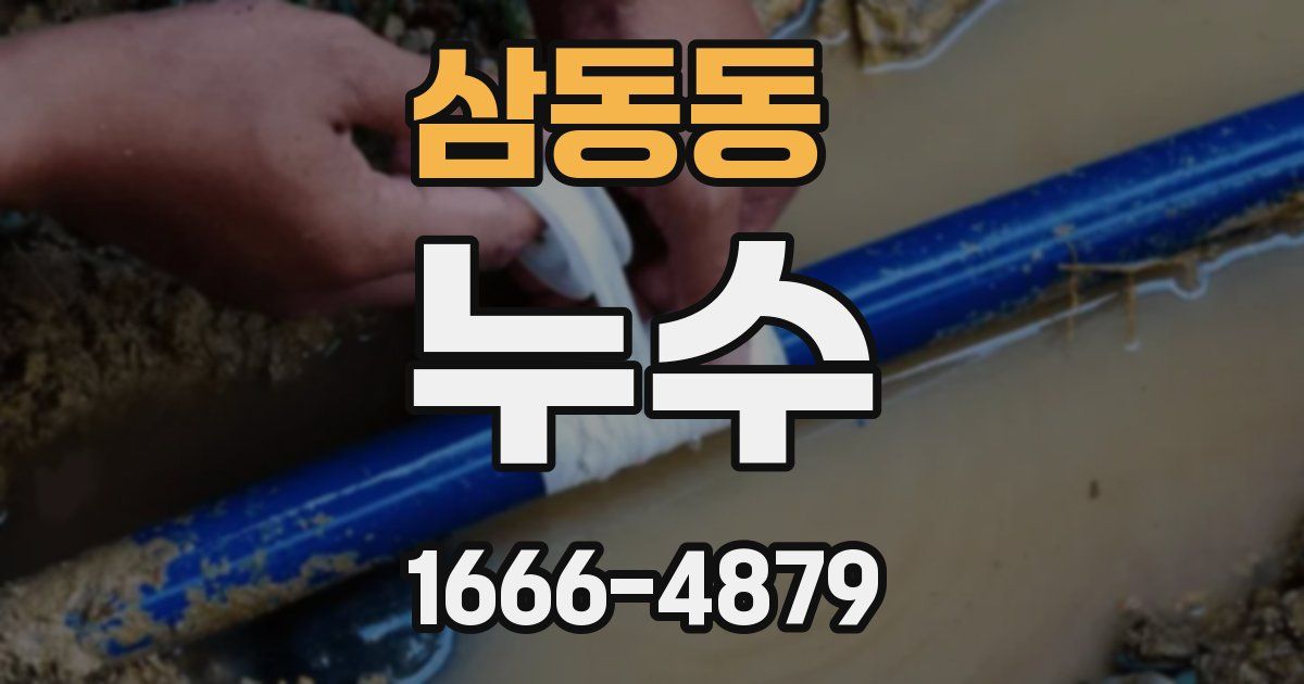 삼동동 누수