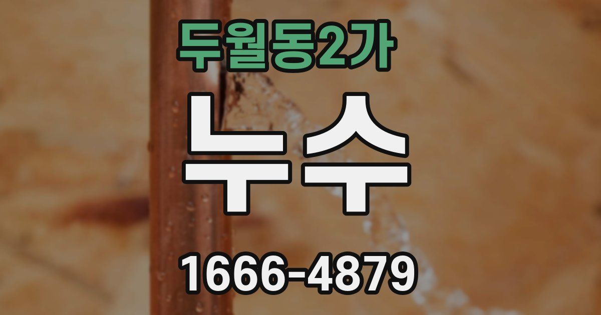 두월동2가 누수
