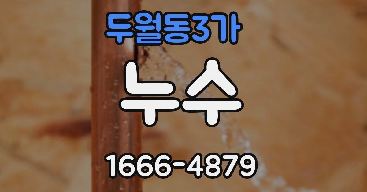 두월동3가 누수