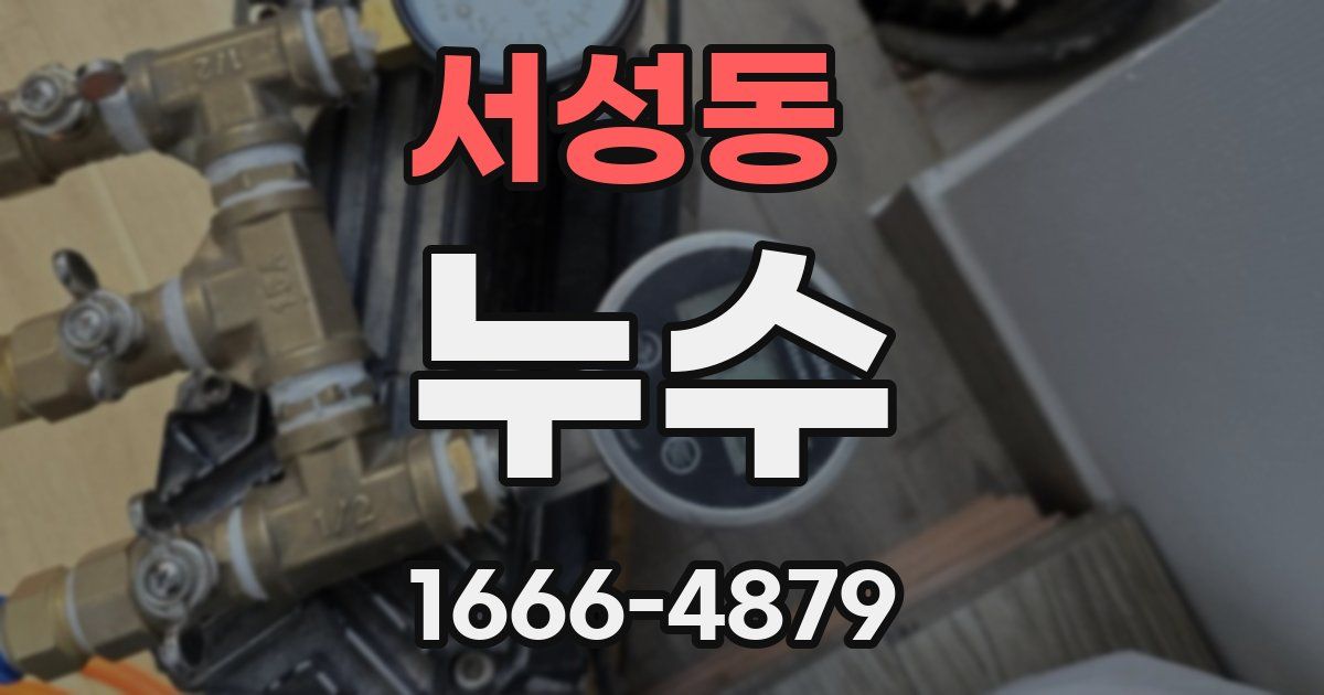서성동 누수