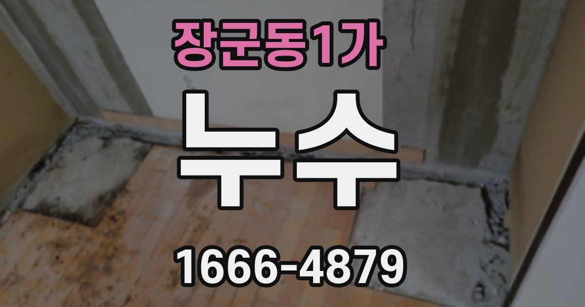 장군동1가 누수