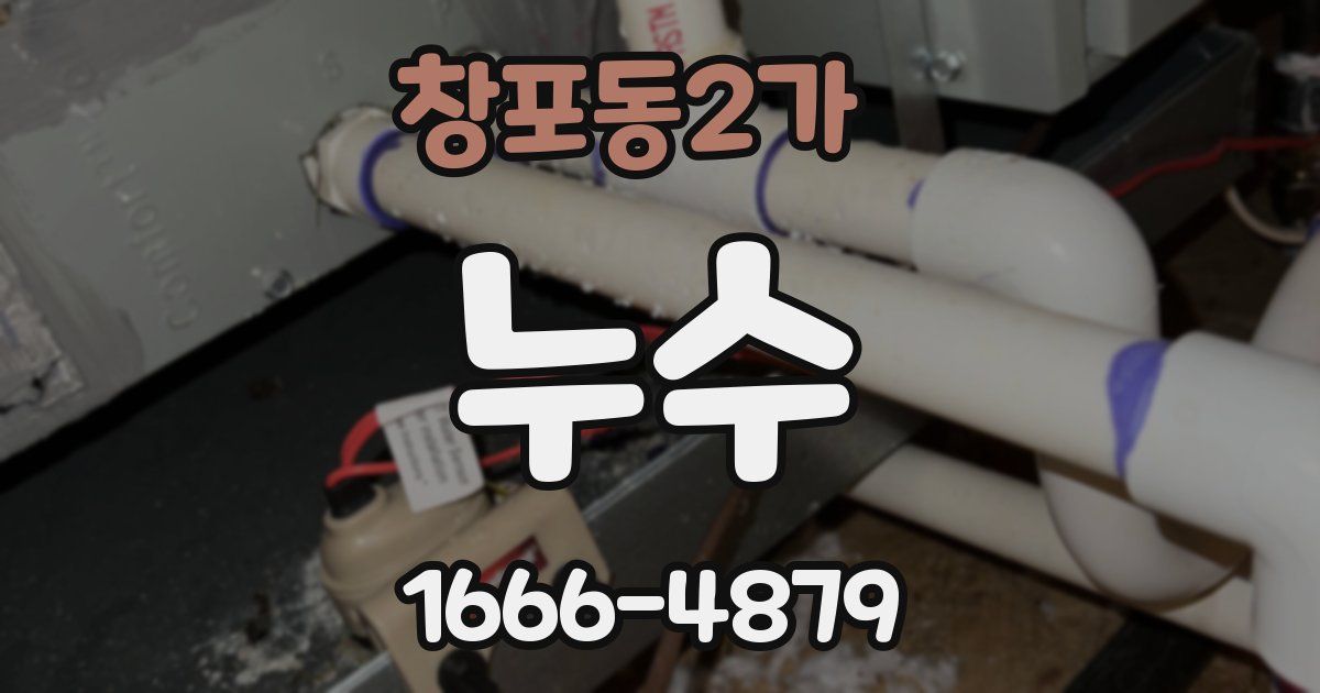 창포동2가 누수