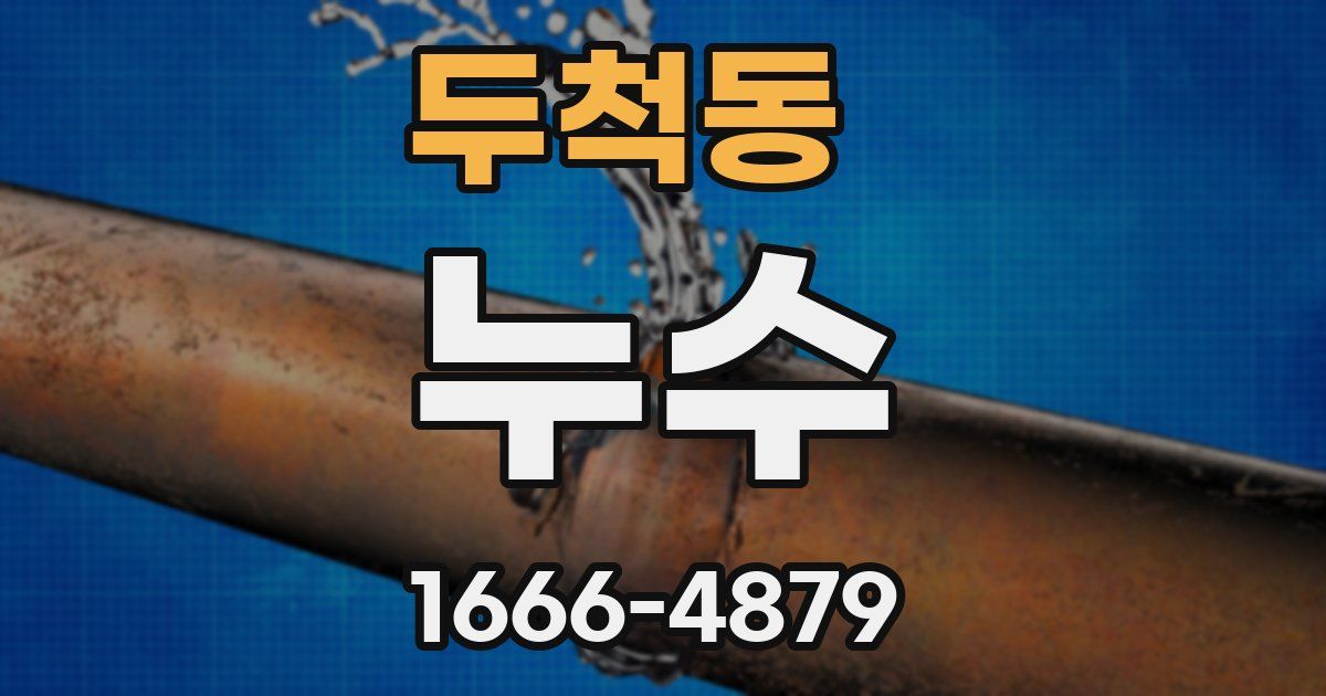 두척동 누수