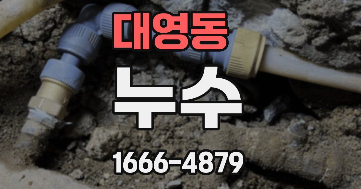 대영동 누수