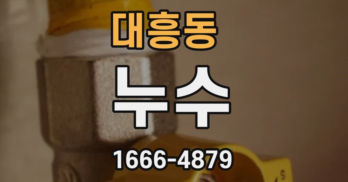 대흥동 누수