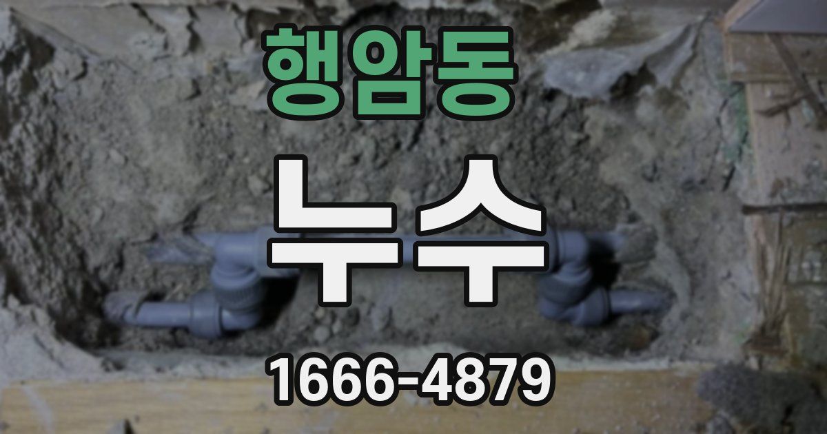 행암동 누수