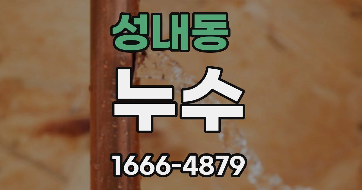성내동 누수