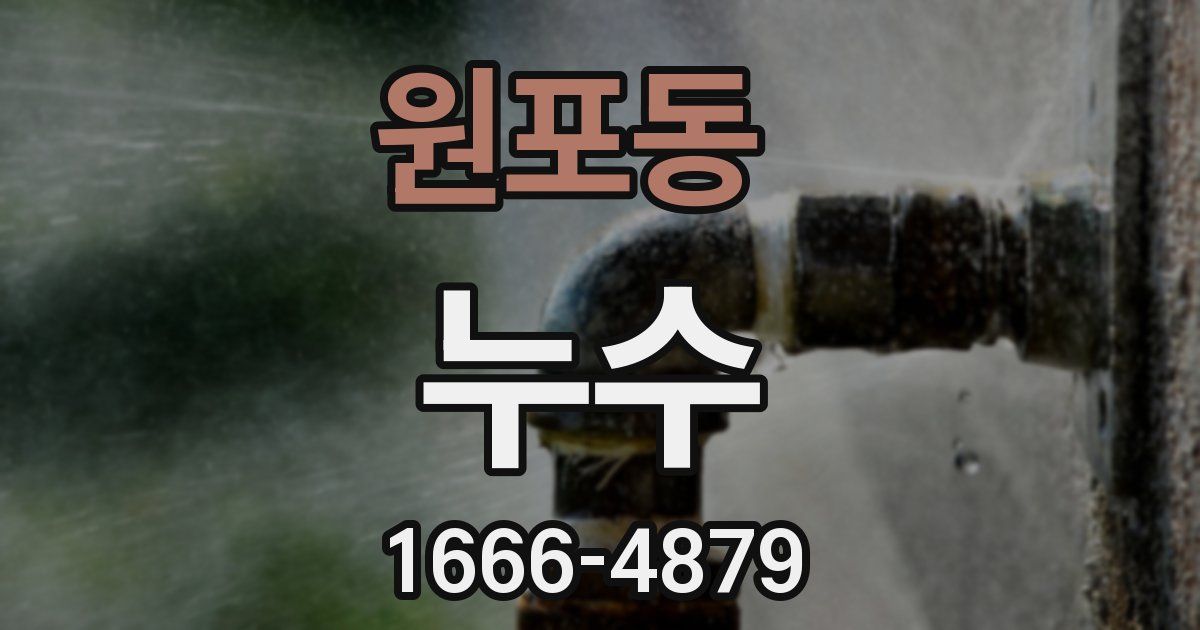 원포동 누수