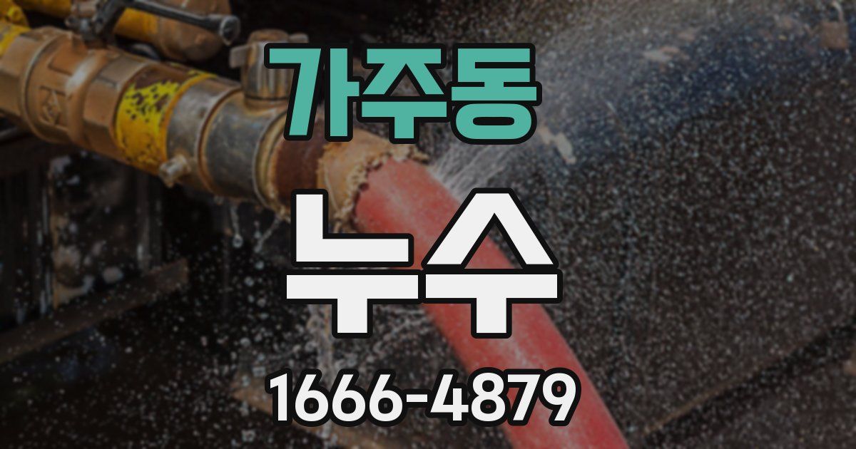 가주동 누수