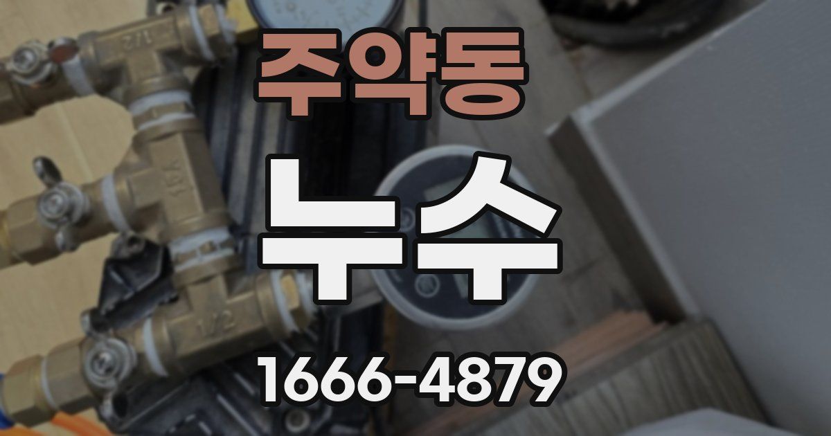 주약동 누수