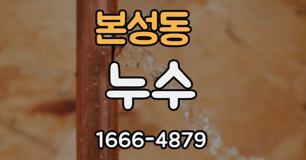 본성동 누수