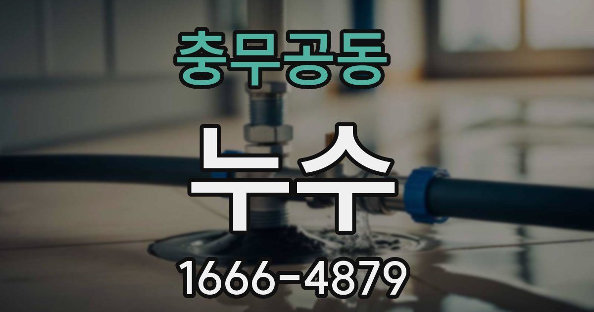 충무공동 누수