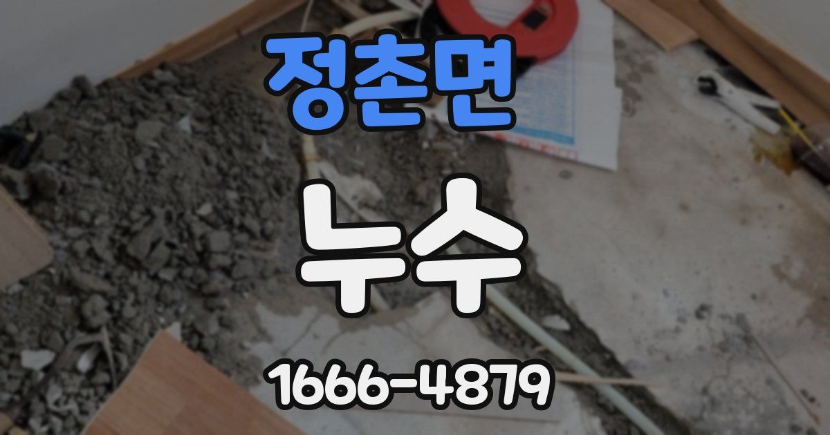 정촌면 누수