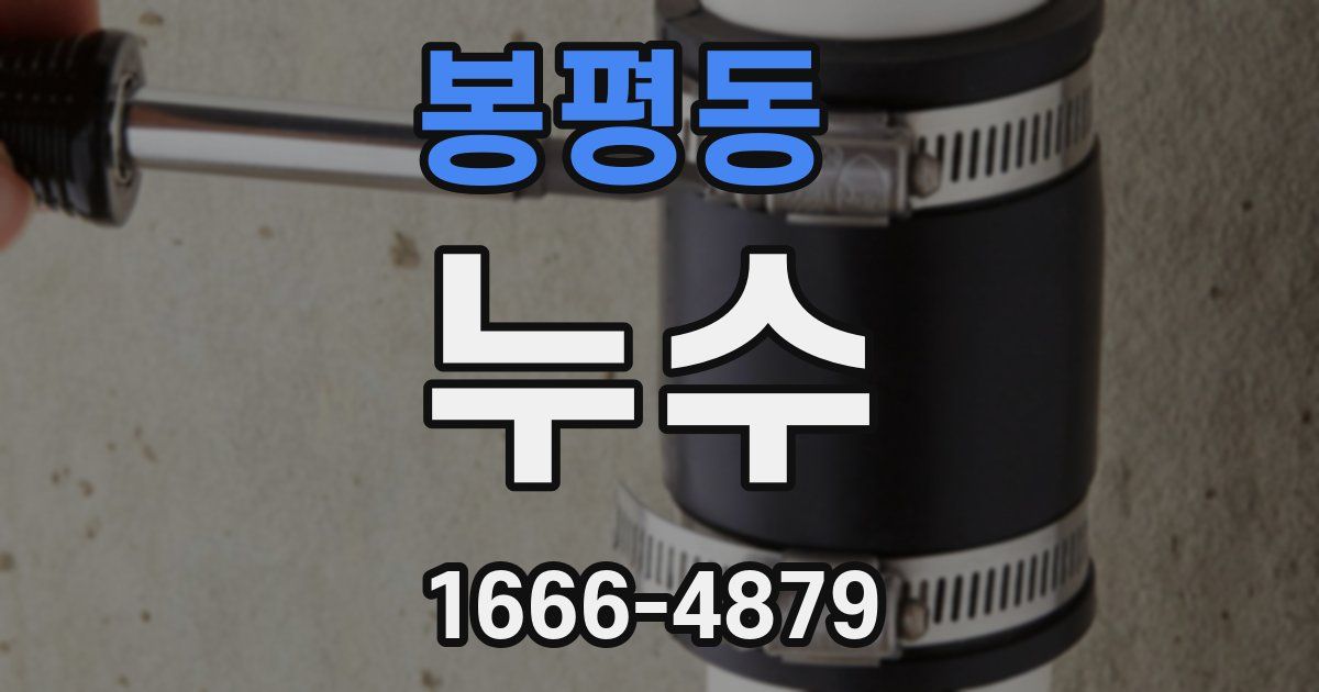 봉평동 누수