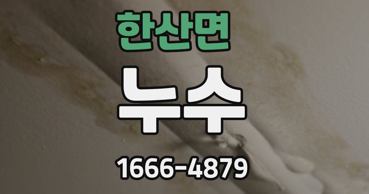 한산면 누수