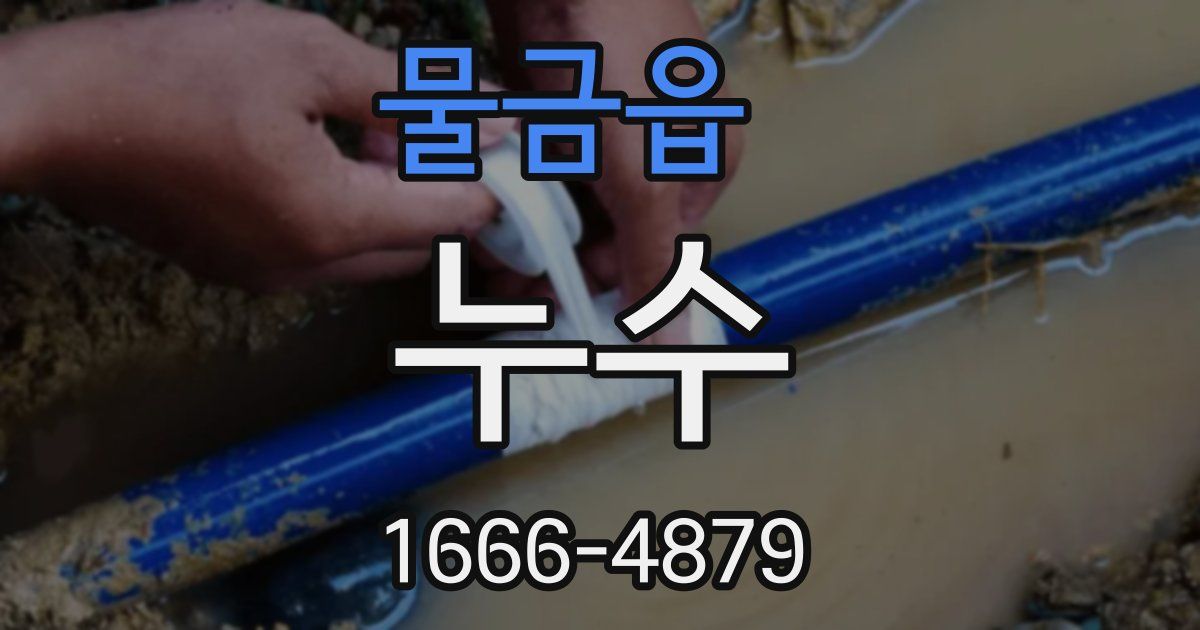 물금읍 누수