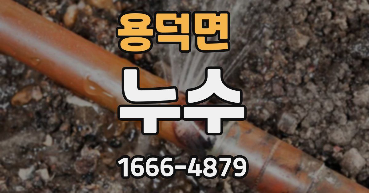 용덕면 누수