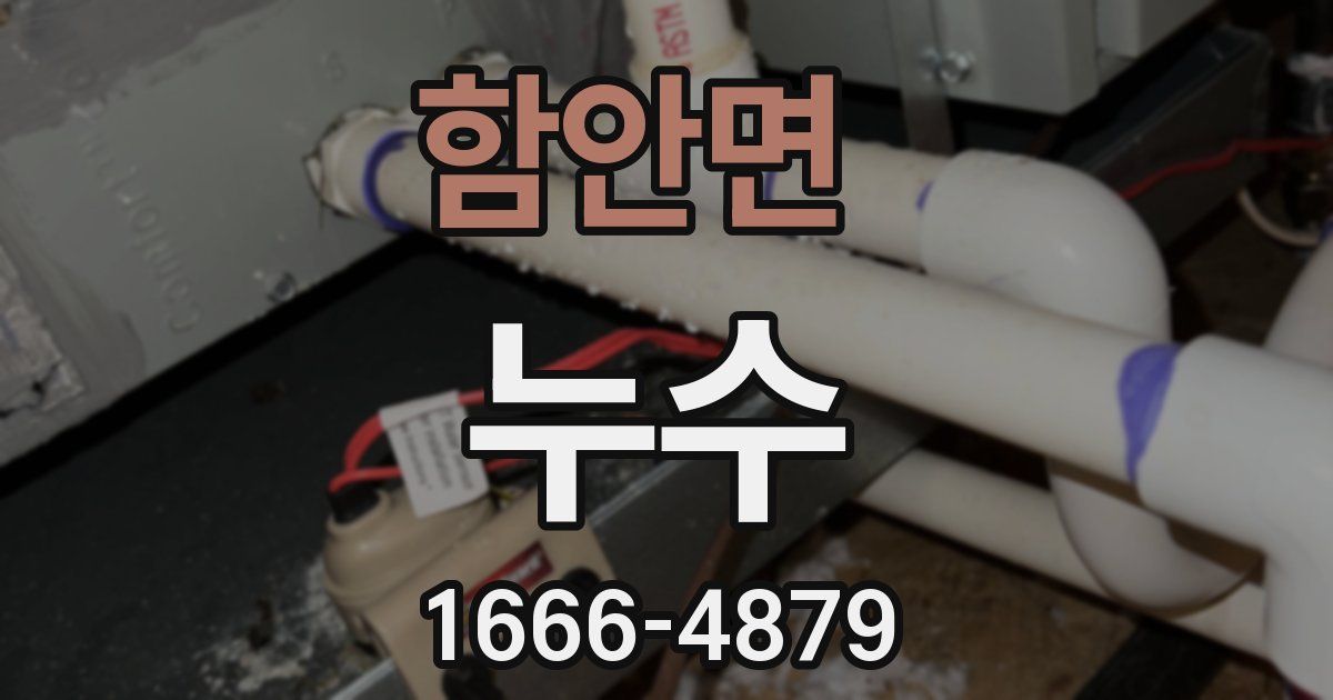 함안면 누수