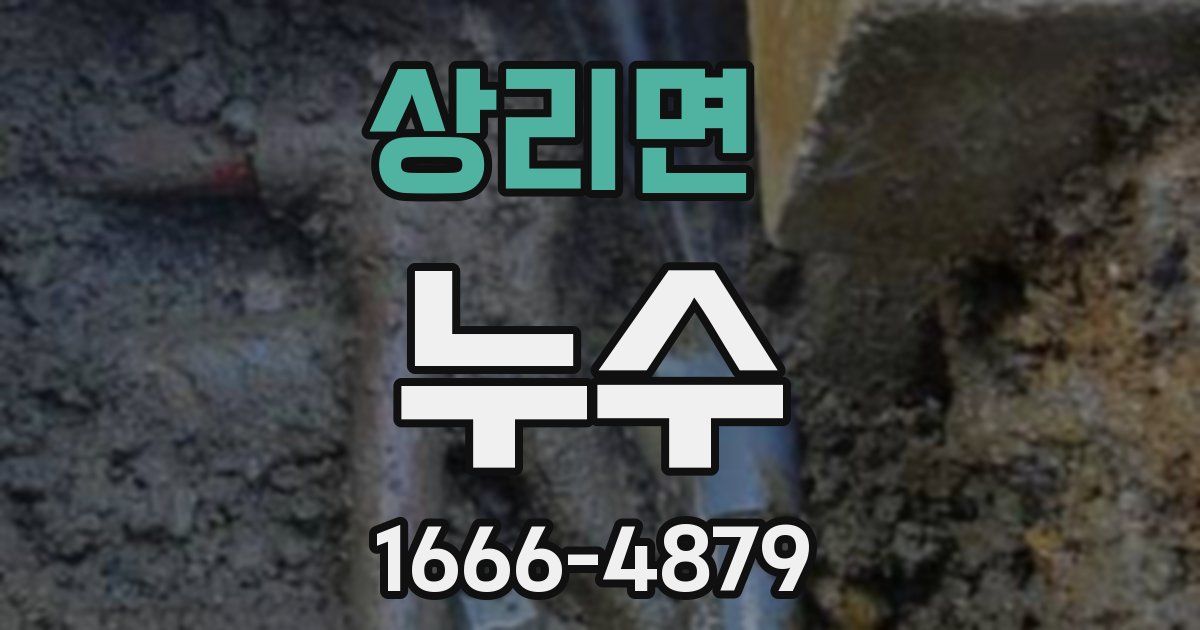 상리면 누수