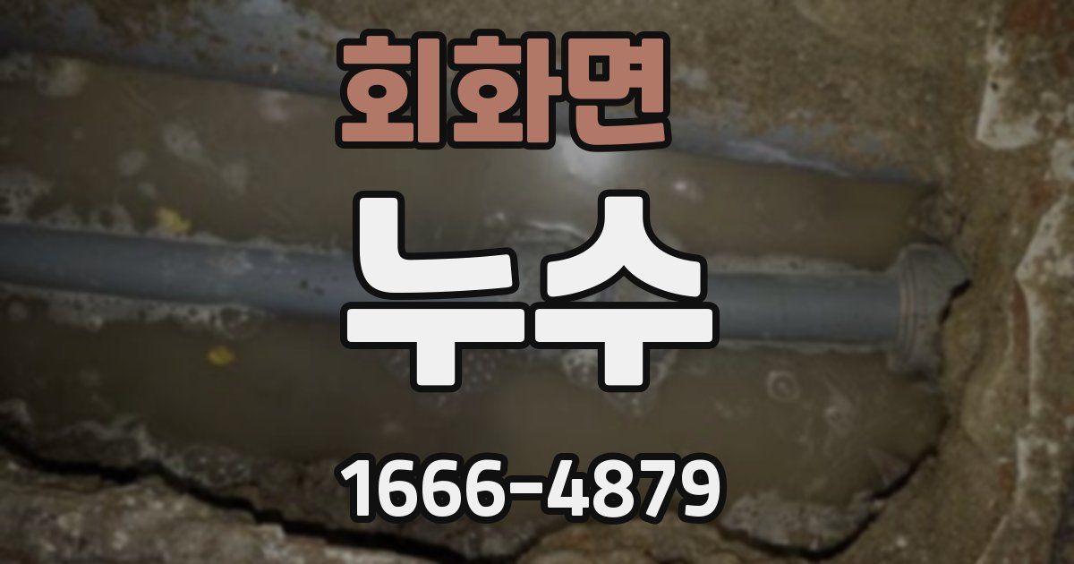 회화면 누수