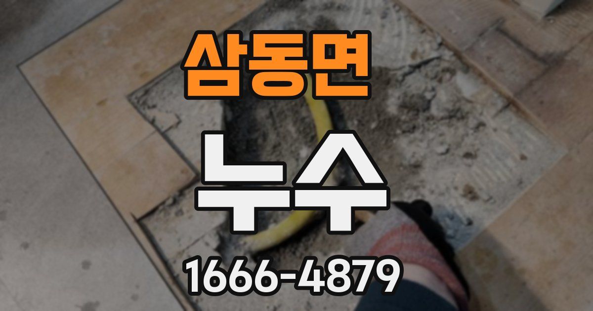 삼동면 누수