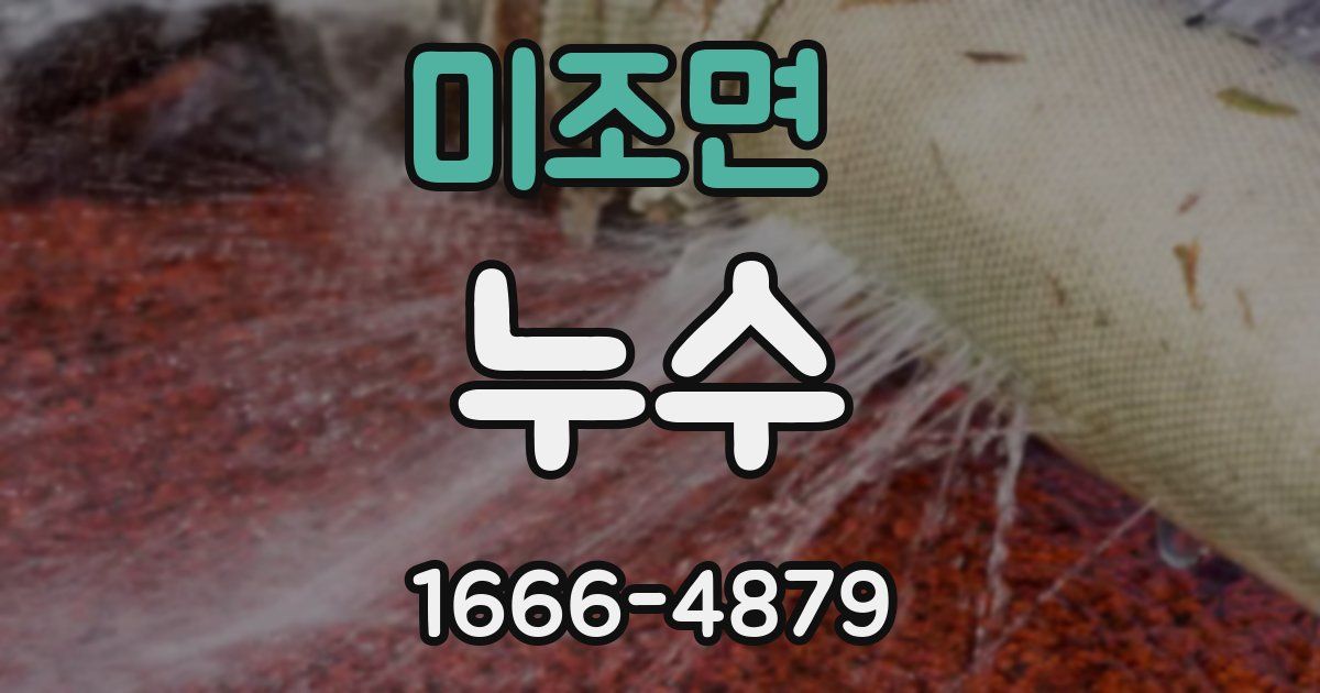미조면 누수