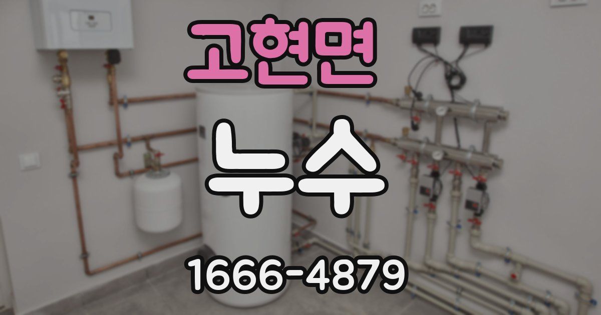고현면 누수