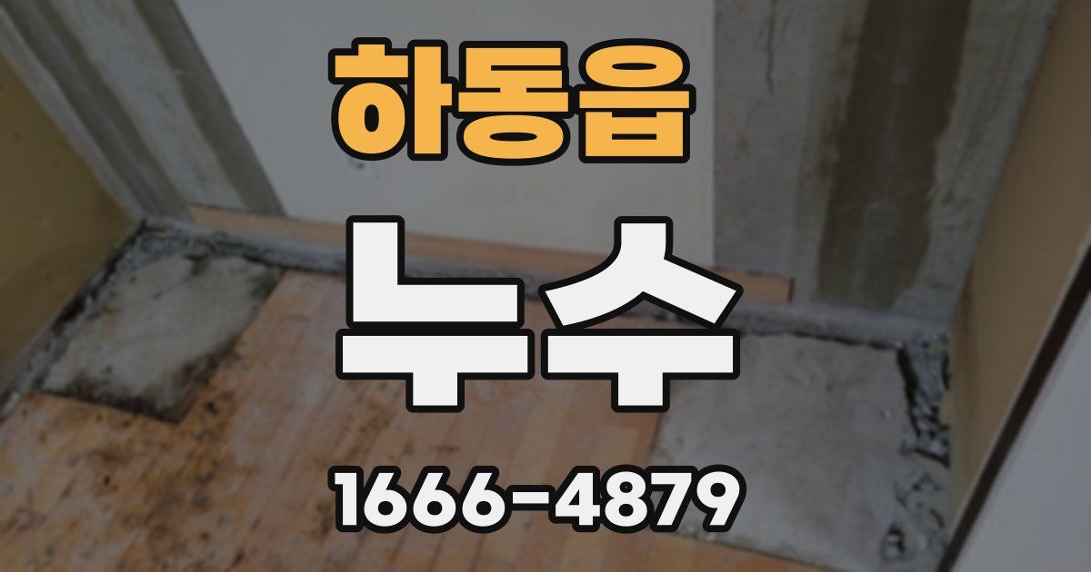 하동읍 누수