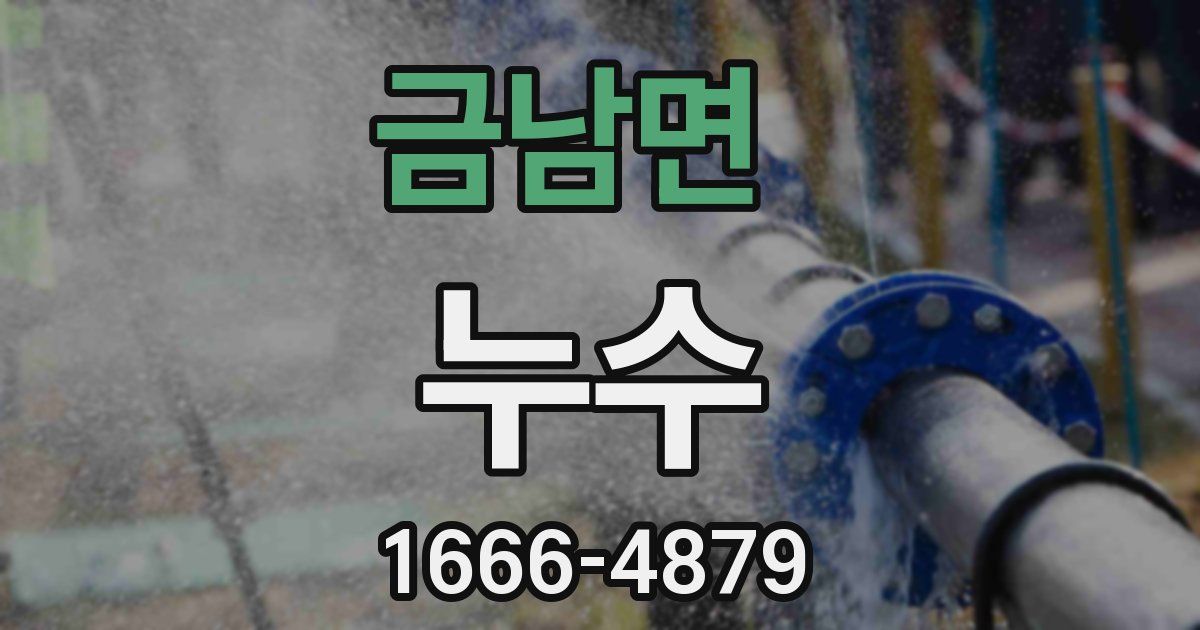 금남면 누수