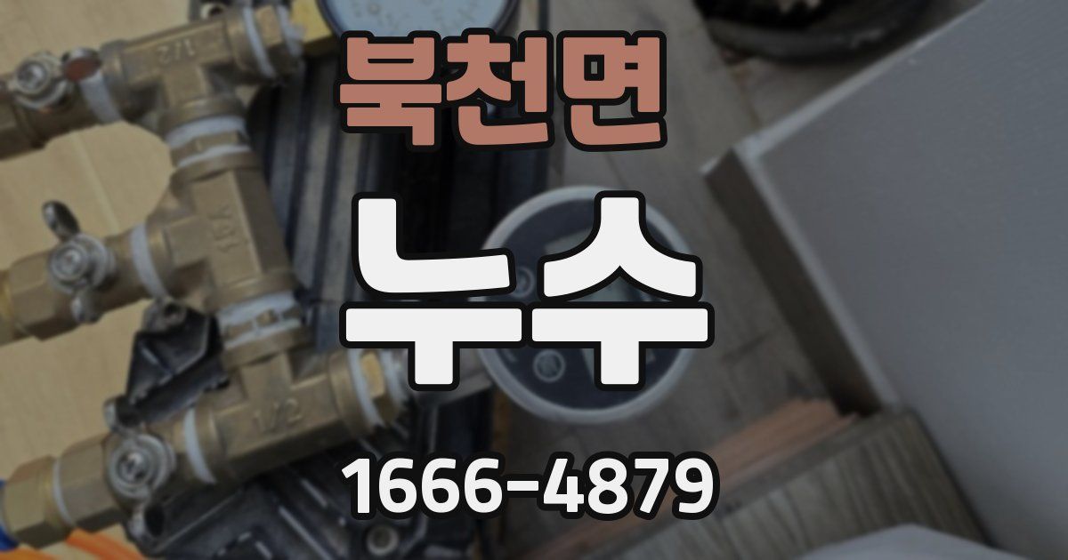 북천면 누수