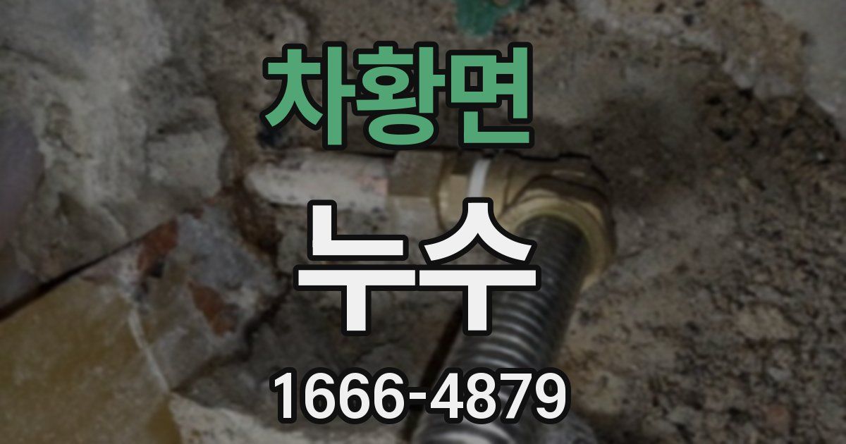 차황면 누수