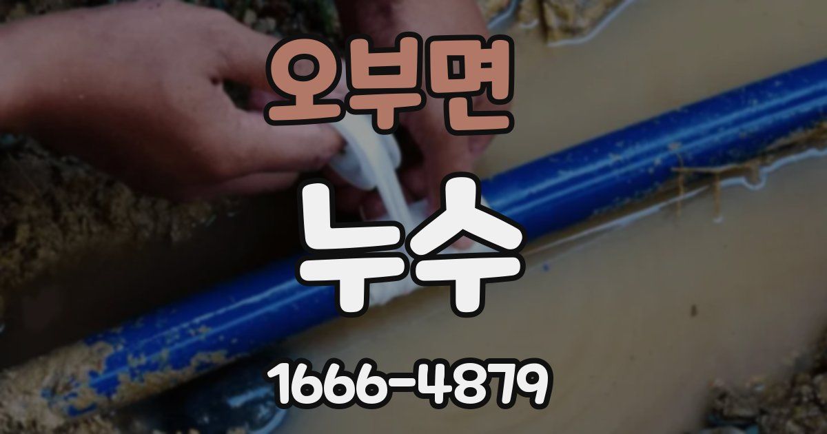 오부면 누수