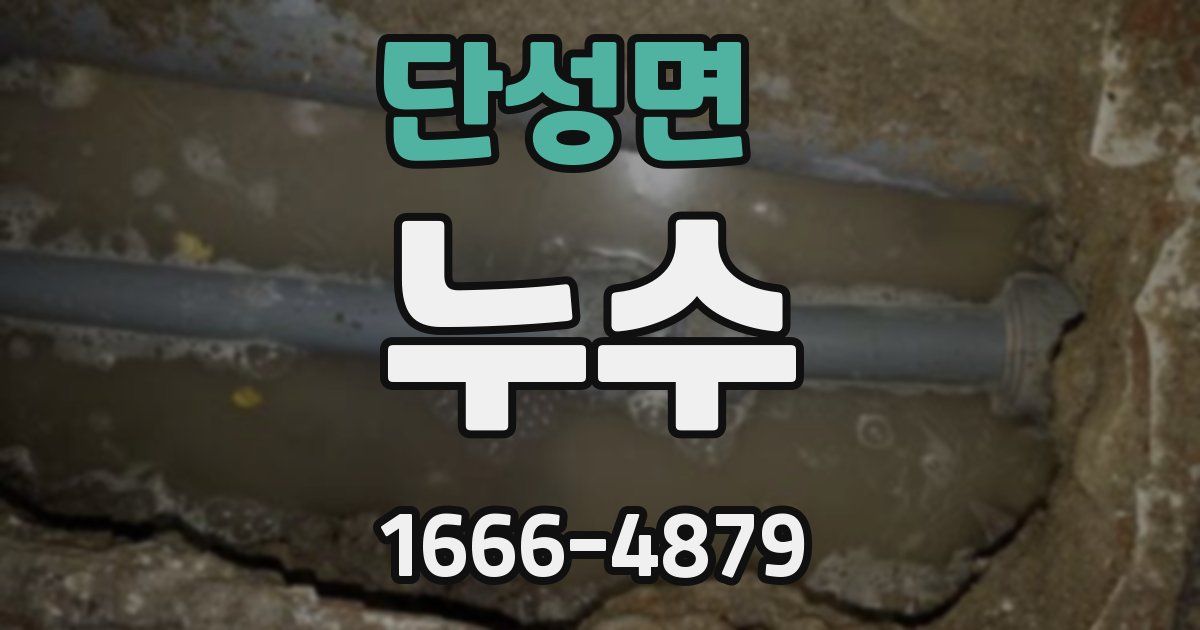 단성면 누수