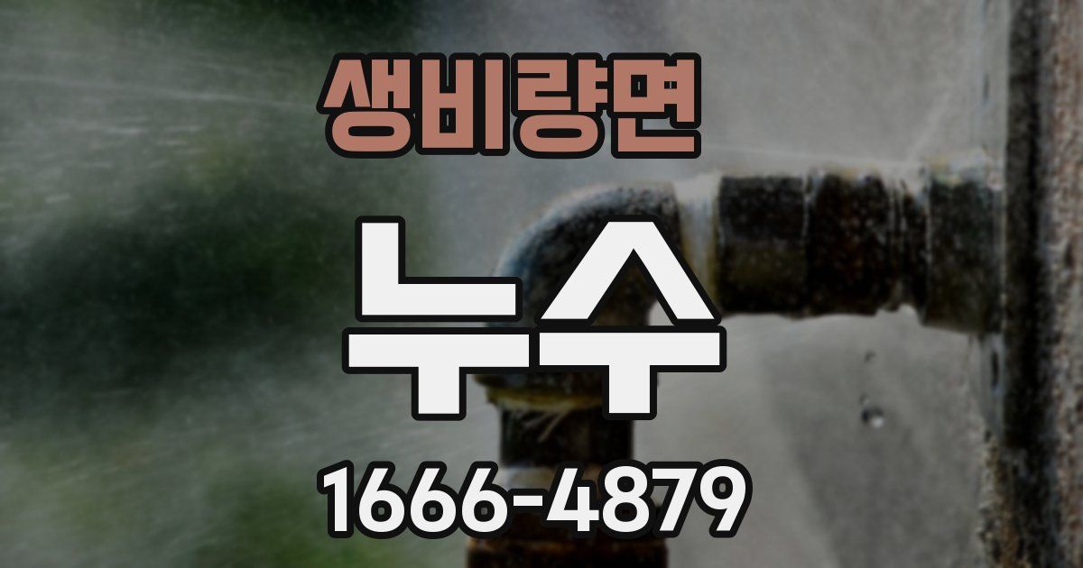 생비량면 누수