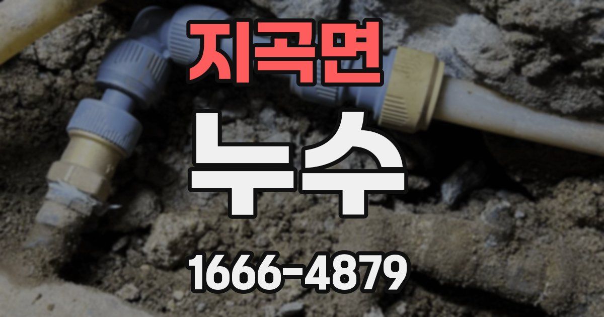 지곡면 누수